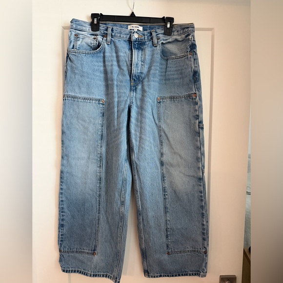 Re/Done The Shortie Wide Leg Jeans, Size 29 - Picture 3 of 5